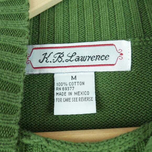 Vintage Medium Turtleneck Top 90s Green Argyle Preppy Academia Short Sleeve Twee - Picture 4 of 5
